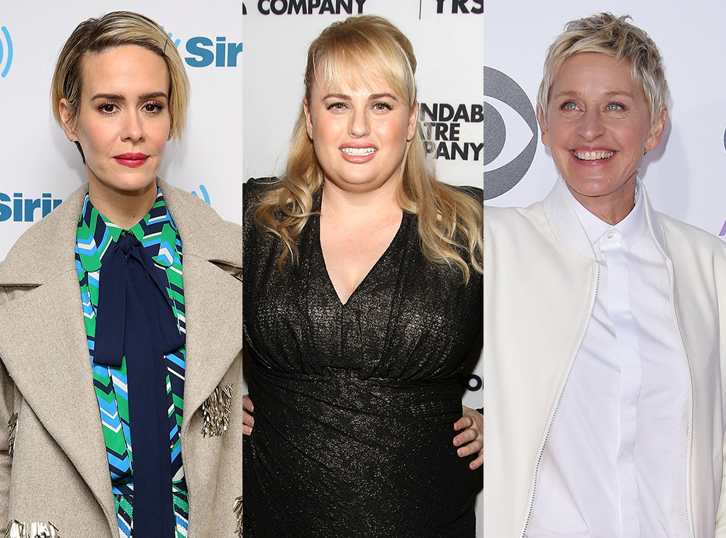 Sarah Paulson, Rebel Wilson, Ellen DeGeneres Sarah Paulson, Rebel Wilson, Ellen DeGeneres